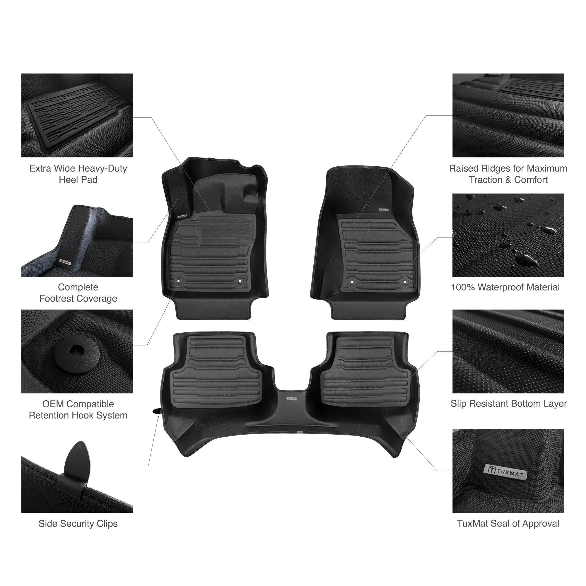 TuxMat Floor Mats (Front & Rear) | Honda Accord Sedan (2023-2024) - Image 6